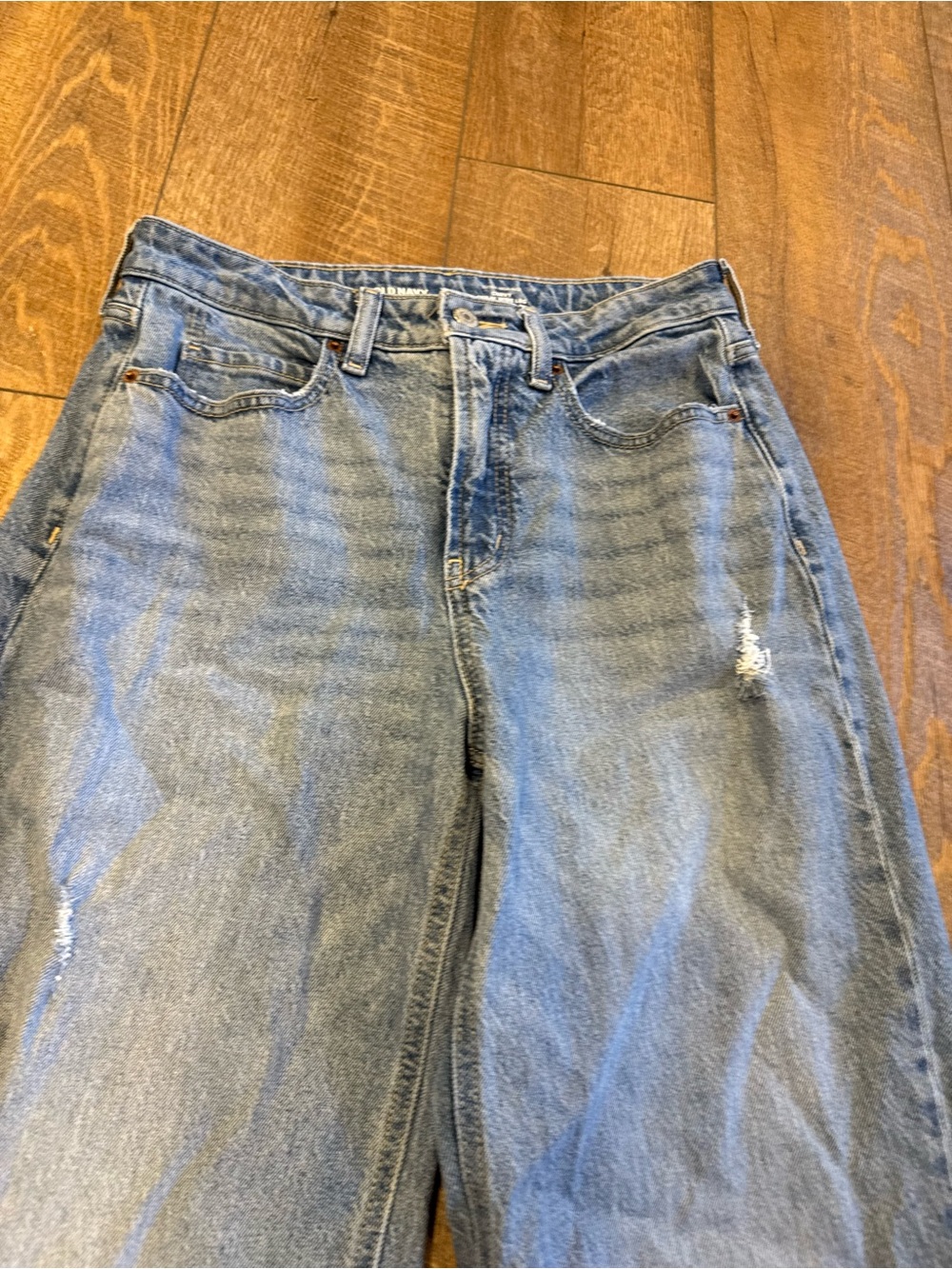 Old Navy Women’s Jeans Extra High Rise City Sky-Hi Wide Leg Size 4 Petite - Picture 2 of 10